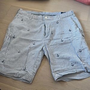 Polo anchor seersucker shorts